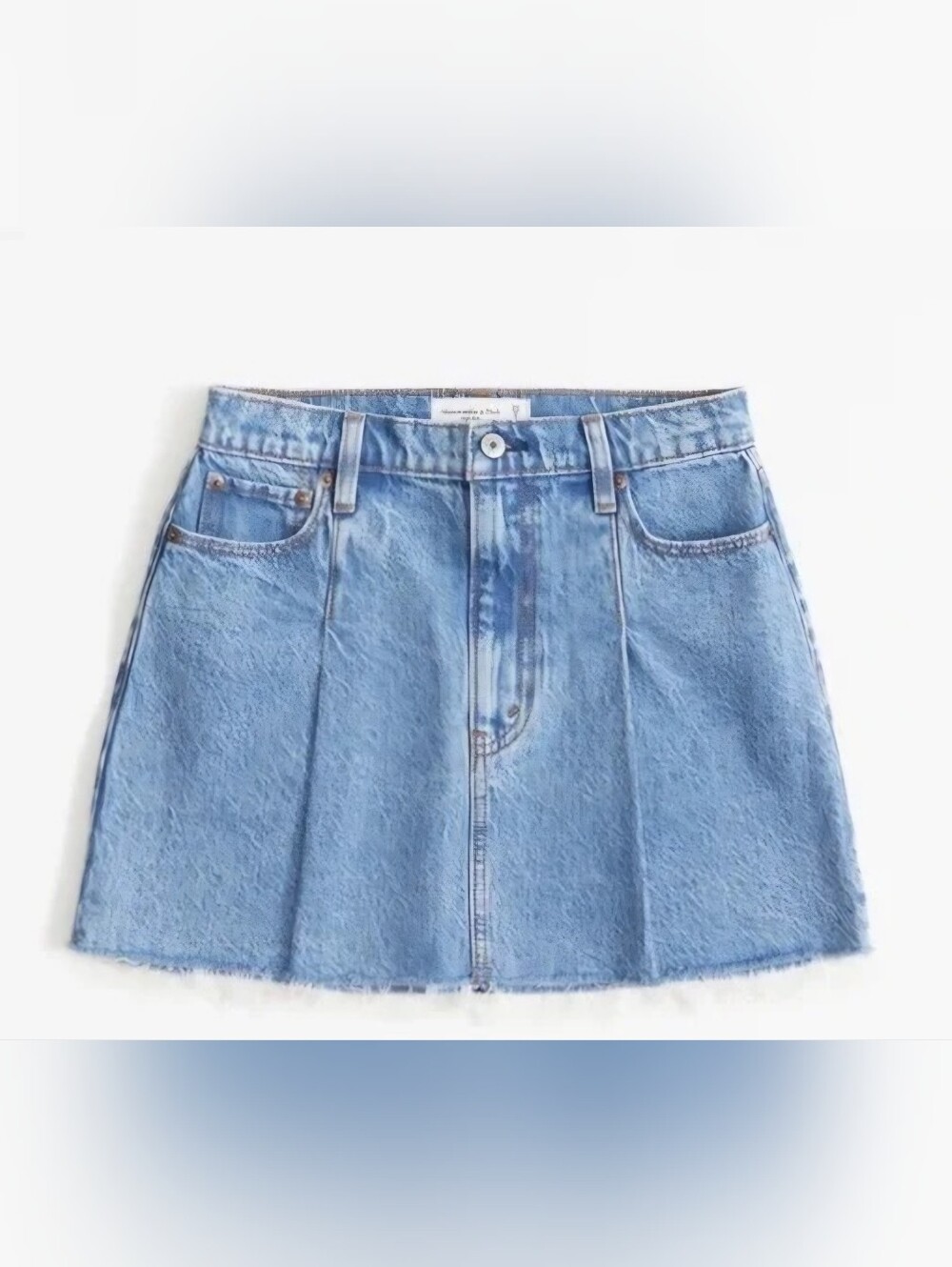Abercrombie & Fitch High Rise Pleated Denim Mini Skirt Size 32/14